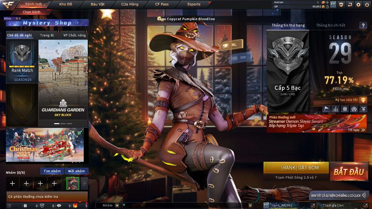 shop acc cf uy tin gia re